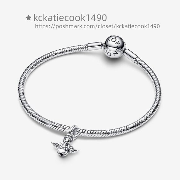 Pandora Sparkling Angel Dangle Charm - Picture 3 of 6